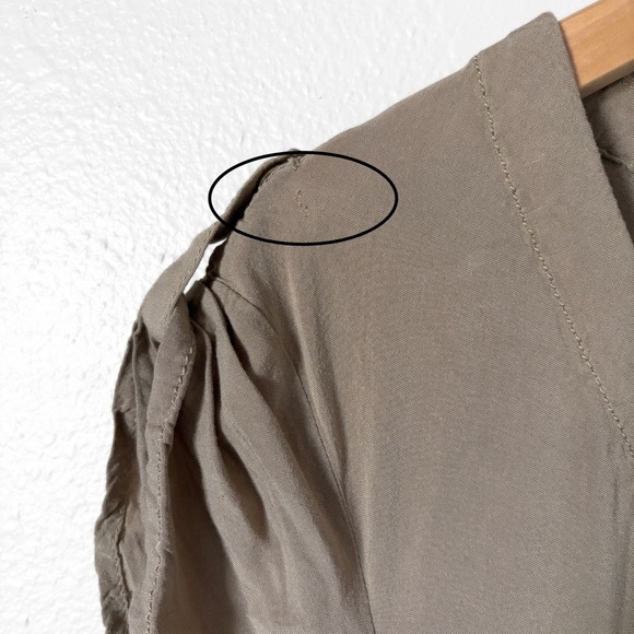 Armani Exchange Zip Front Adjustable Khaki Jumpsuit Romper Womens 4 Utility Y2K - Picture 4 of 13